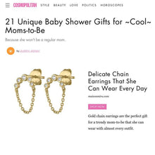 Load image into Gallery viewer, Cosmic Chain Studs in Gold Vermeil