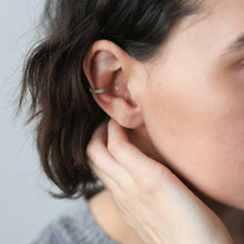 Load image into Gallery viewer, Double Eternity Ear Cuff in Sterling Silver