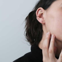 Load image into Gallery viewer, Eternity Ear Cuff and Whisper Open Hoop Earrings