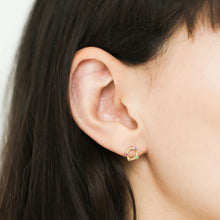 Load image into Gallery viewer, Rainbow Solidarity Studs in Gold Vermeil