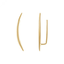 Load image into Gallery viewer, Whisper Ear Climbers in Gold Vermeil