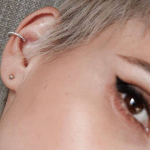 Load image into Gallery viewer, Eternity Arc Ear Cuff in Sterling Silver
