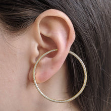 Load image into Gallery viewer, Large Celestial Illusion Hoops in Sterling Silver