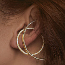 Load image into Gallery viewer, Large Celestial Illusion Hoops