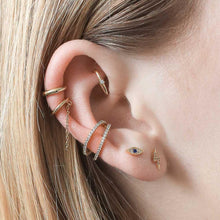 Load image into Gallery viewer, Shooting Star Open Hoop Earrings
