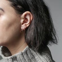 Load image into Gallery viewer, Eternity Hoop Earrings in Sterling Silver
