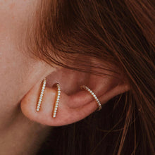 Load image into Gallery viewer, Celestial Hook Earrings in Gold Vermeil
