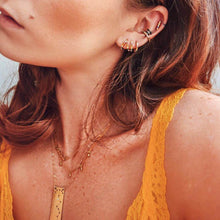 Load image into Gallery viewer, Rainbow Mini Eternity Hoop Earrings
