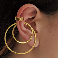 Load image into Gallery viewer, Large Illusion Hoops in Sterling Silver
