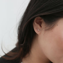 Load image into Gallery viewer, Pave Lightning Studs in Sterling Silver
