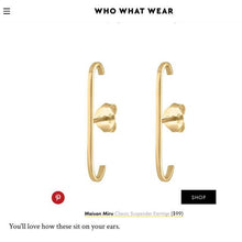 Load image into Gallery viewer, Classic Suspender Earrings in Gold Vermeil
